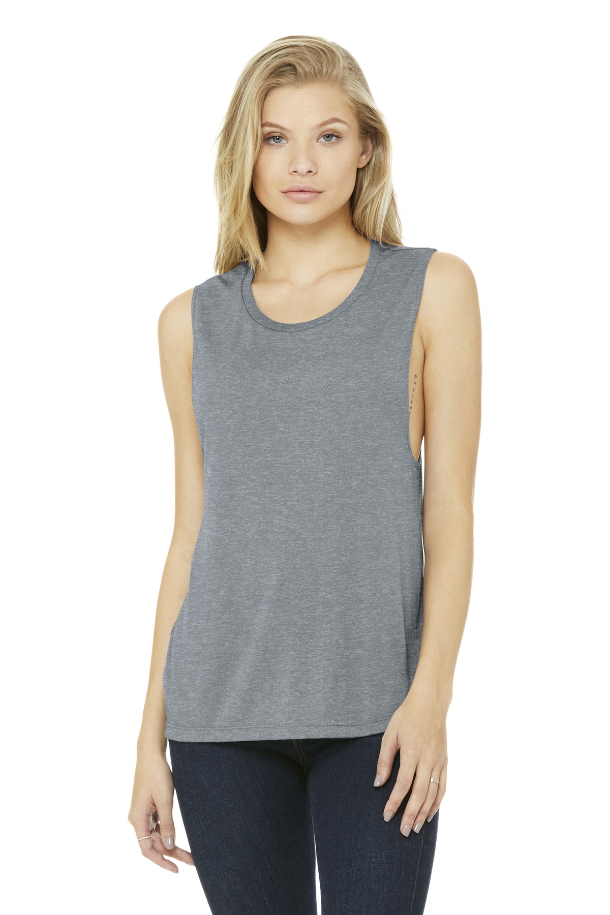 BELLA+CANVAS  Women's Flowy Scoop Muscle Tank. BC8803