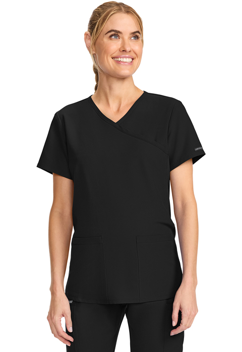 Cherokee Maternity Mock Wrap V-Neck Top - CK701A