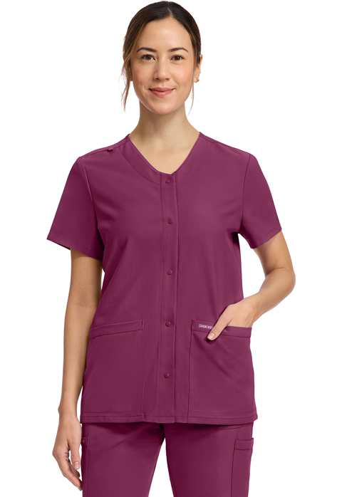 Cherokee Women's 2-Pocket Snap-Front Top - CK844A