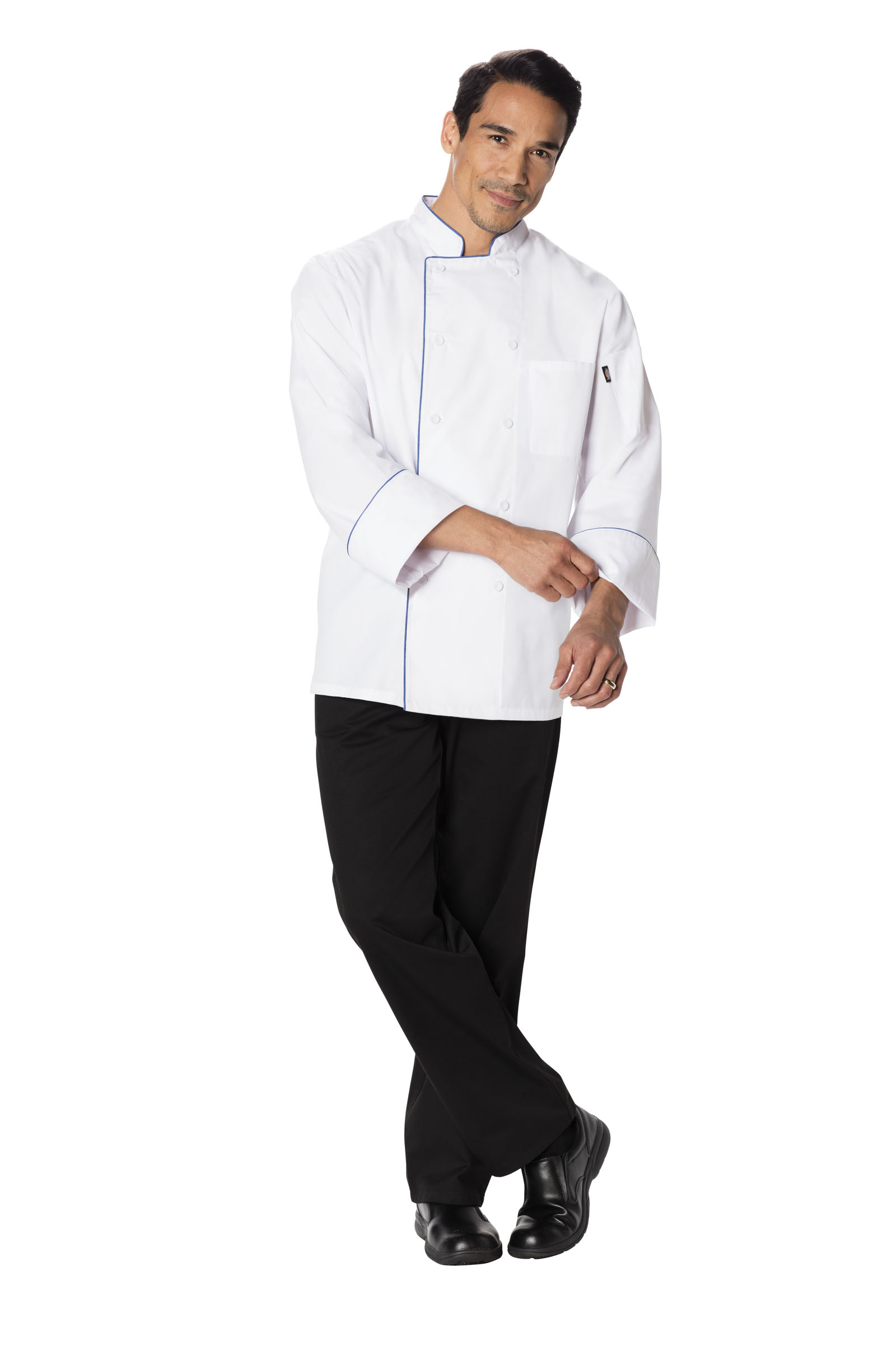 Unisex Cool Breeze Chef Coat with Piping DC411