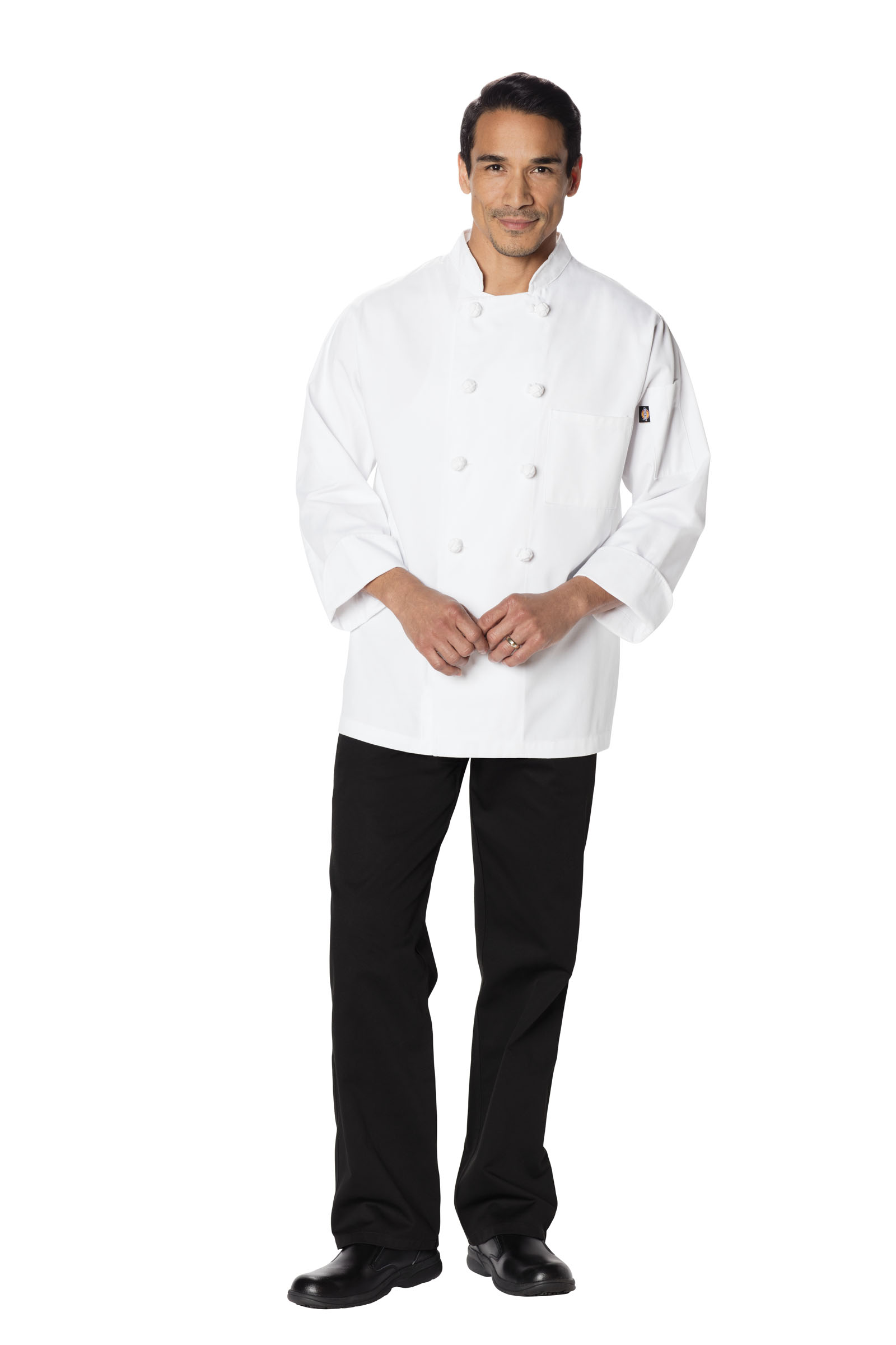 Unisex Classic Knot Button Chef Coat DC43