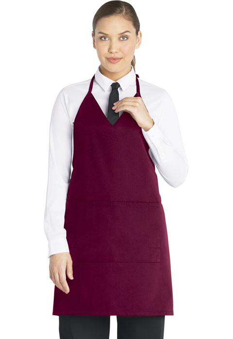 V-Neck Tuxedo Apron with Snaps DC53