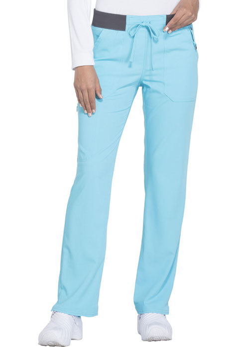 Mid Rise Straight Leg Drawstring Pant