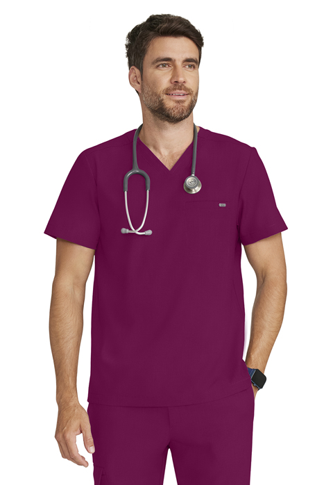 Healing Hands QUEST Men's 1-Pocket V-Neck Top - HH758