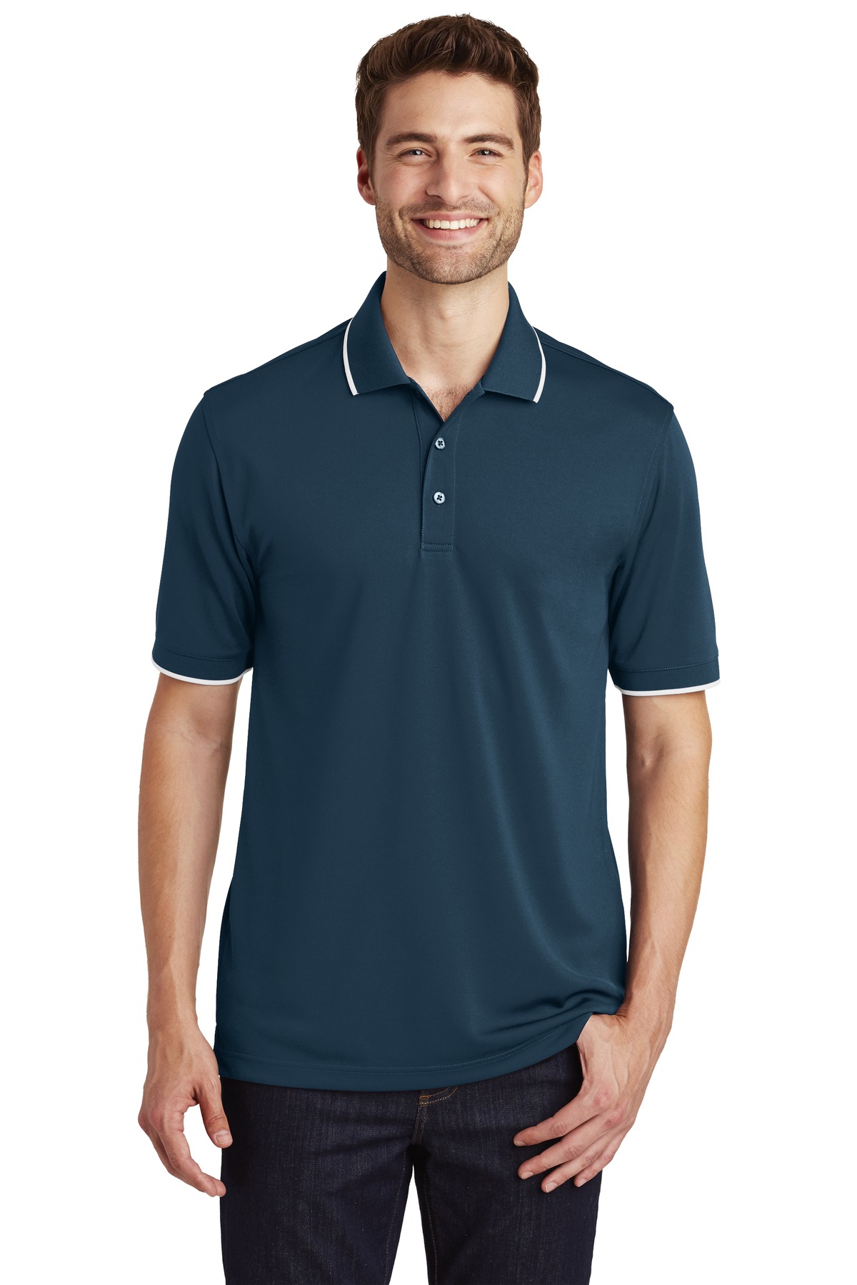 Port Authority  Dry Zone  UV Micro-Mesh Tipped Polo. K111