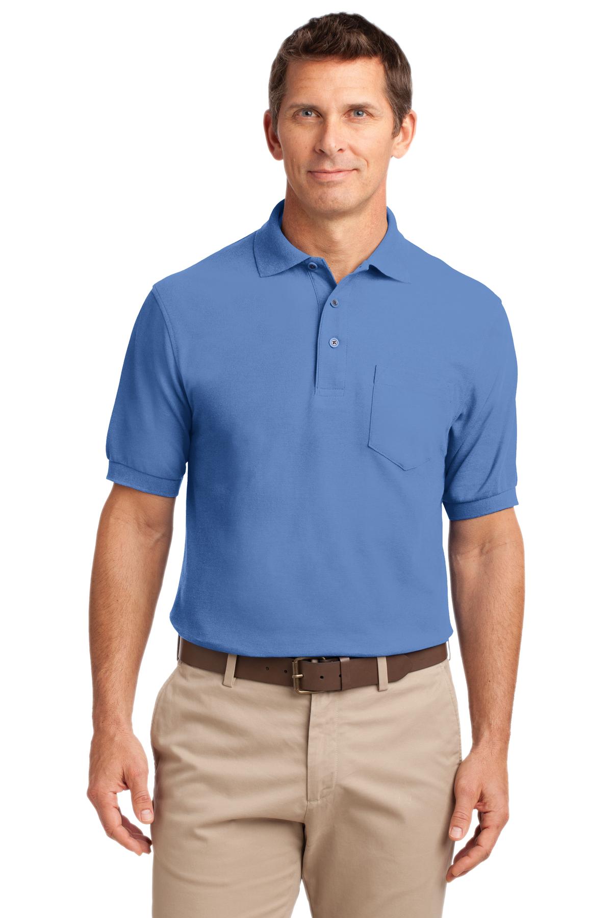 Port Authority Silk Touch Polo with Pocket.  K500P