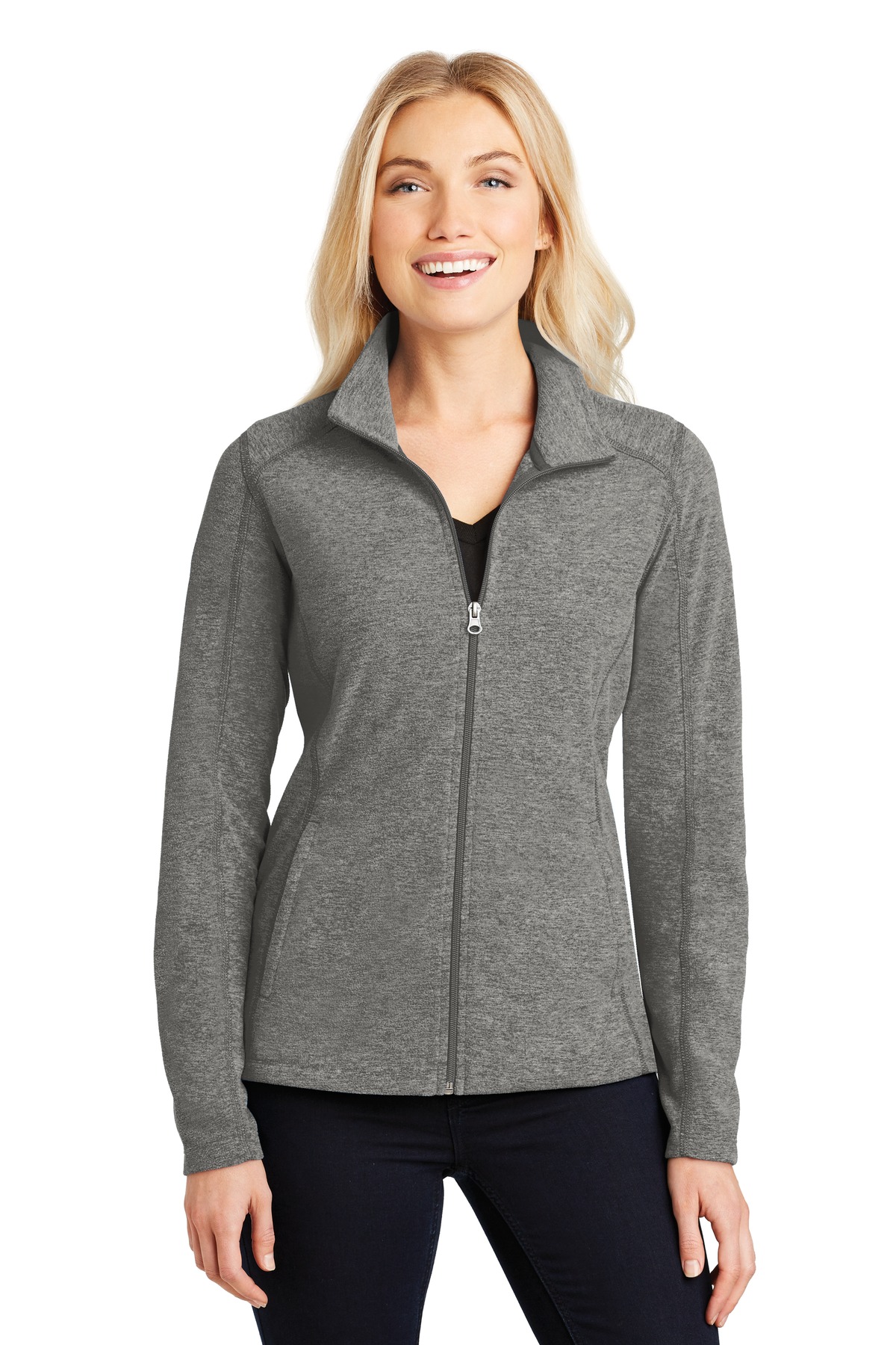 Port Authority - Ladies Heather Microfleece Full-Zip Jacket L235