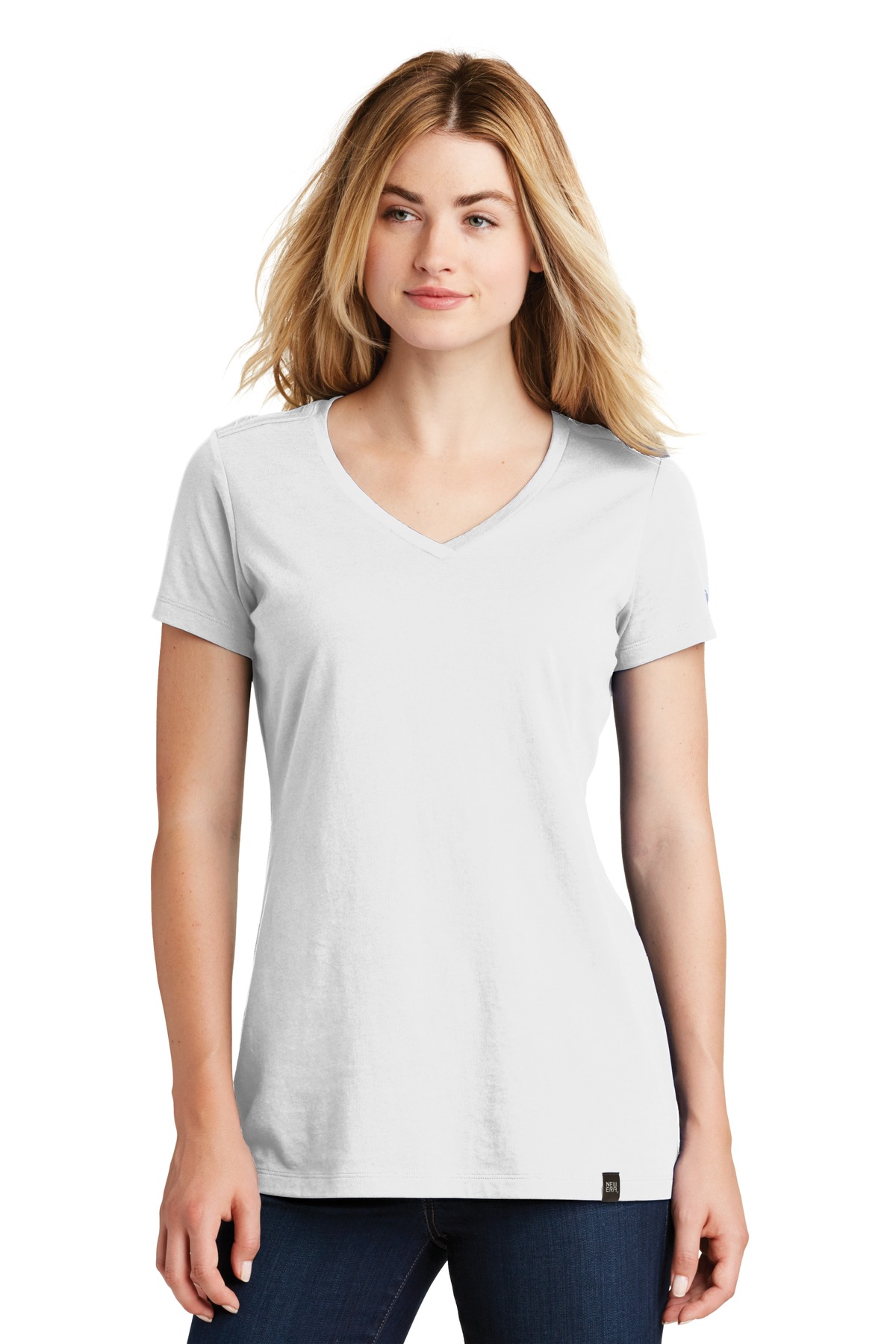 New Era  Ladies Heritage Blend V-Neck Tee. LNEA101