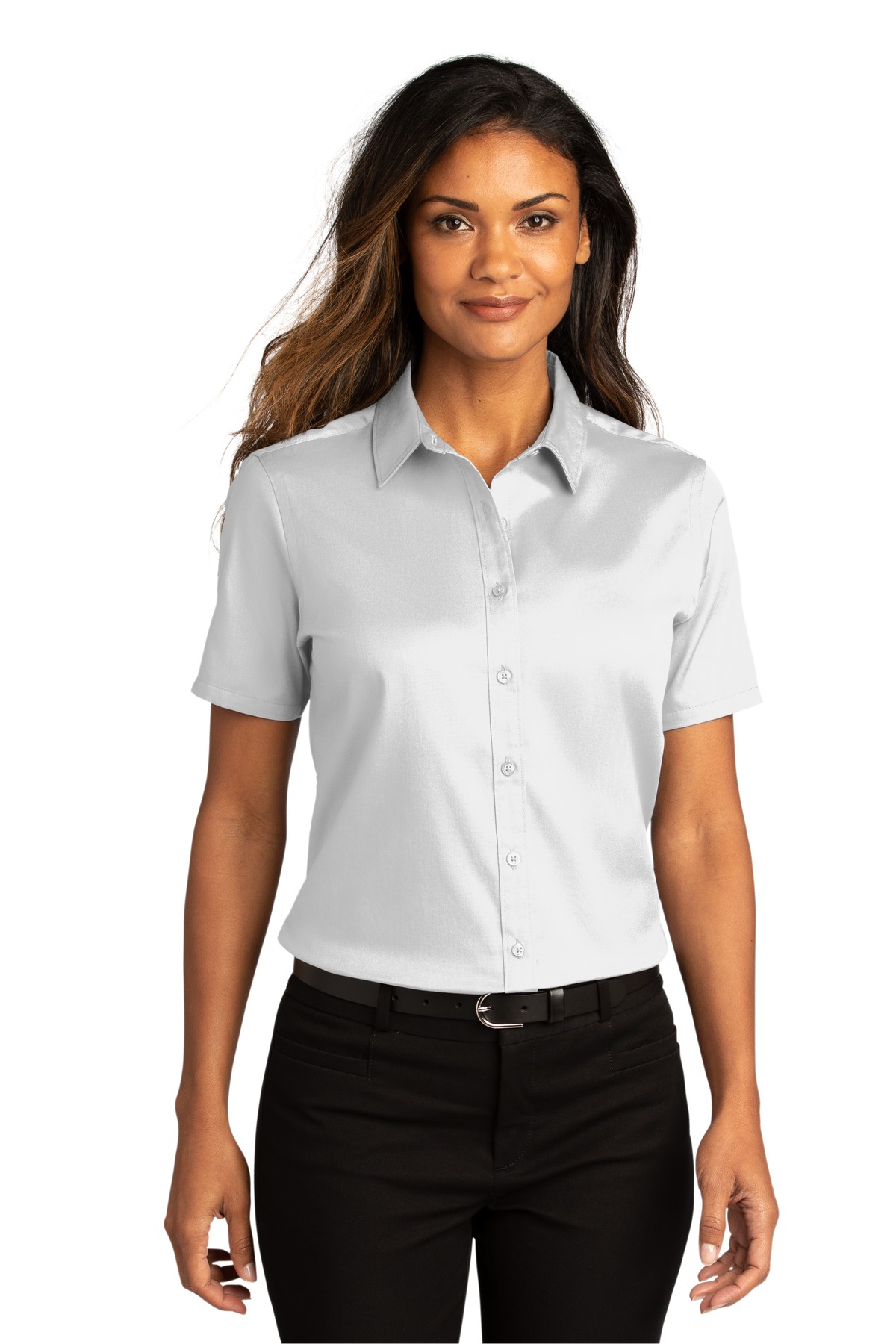 Port Authority Ladies Short Sleeve SuperPro ReactTwill Shirt. LW809