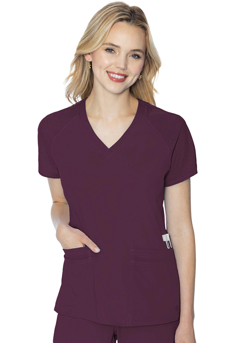 Med Couture Touch Raglan Sleeve Top - MC7425