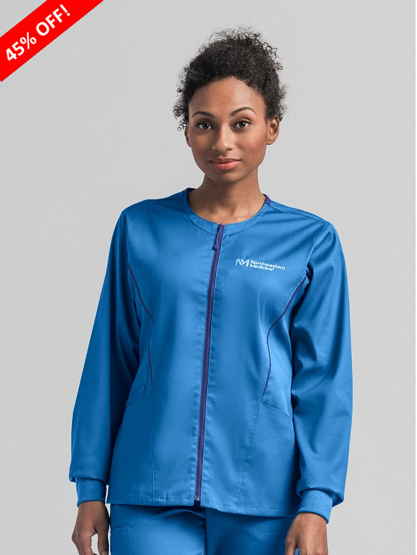 45% OFF - Women's Modern Zip Front Warm-Up Jacket -FINAL SALE -  was $26.25 now $14.44