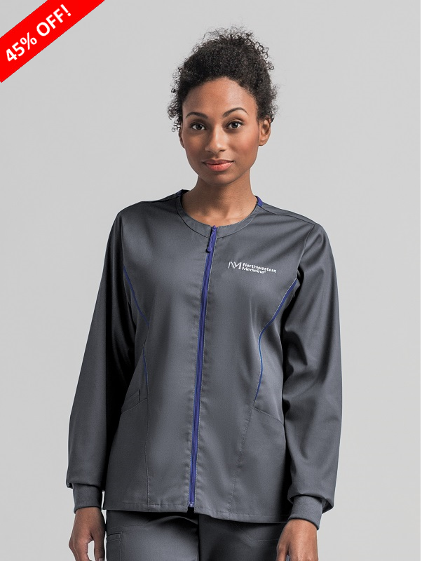 45% OFF - Women's Modern Zip Front Warm-Up Jacket -FINAL SALE -  was $26.25 now $14.44