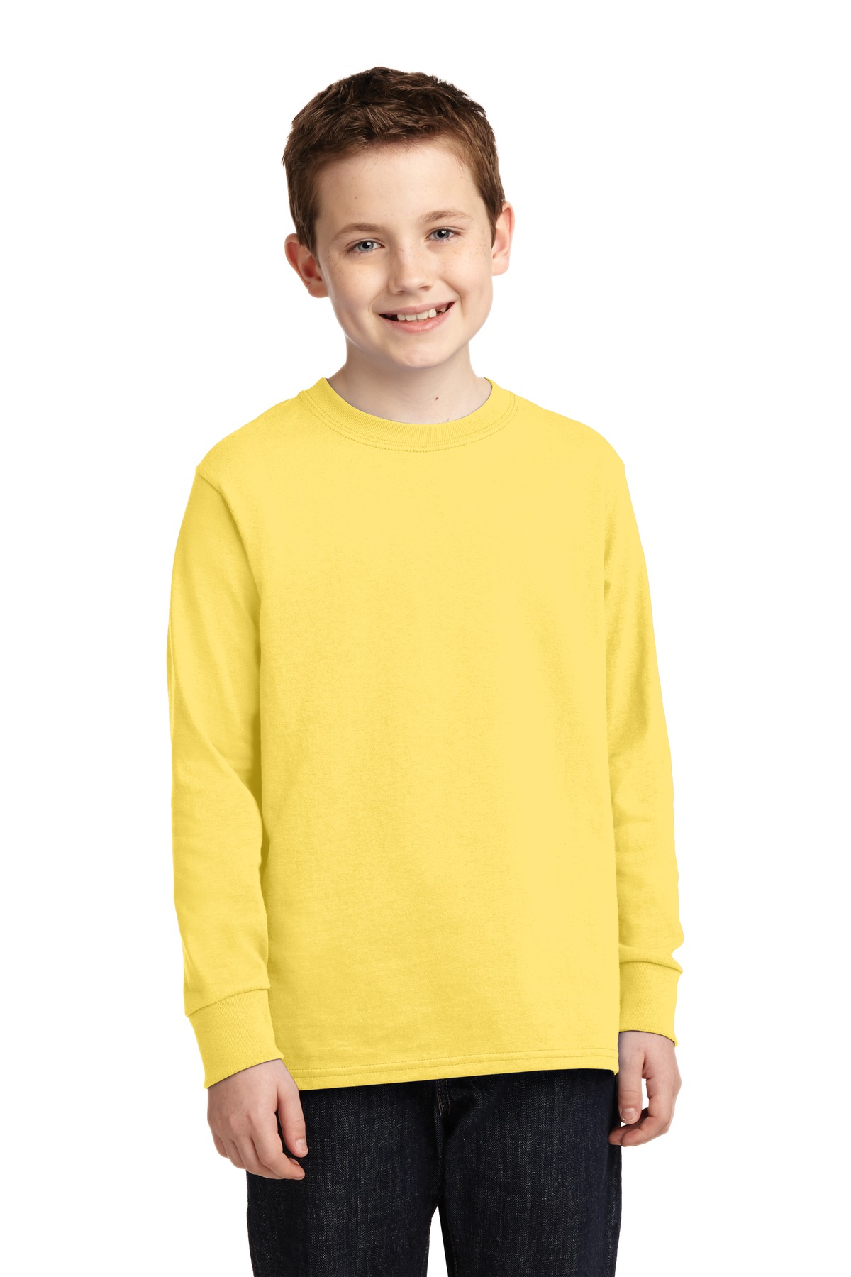 Port & Company  Youth Long Sleeve Core Cotton Tee. PC54YLS