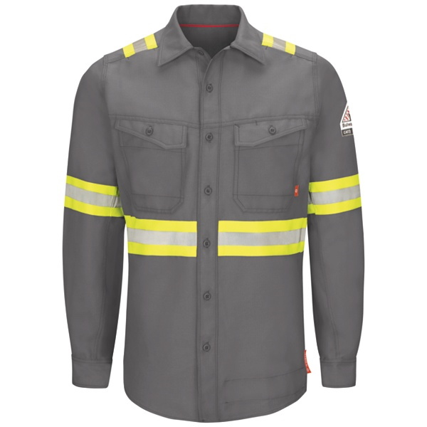 Bulwark® iQ Series® Endurance Men's FR Enhanced Visibility Work Shirt - QS40GE