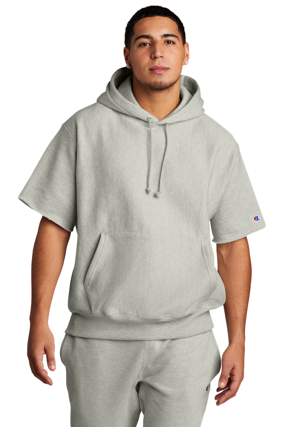 Champion   Reverse Weave   Short Sleeve Hooded Sweatshirt S101SS