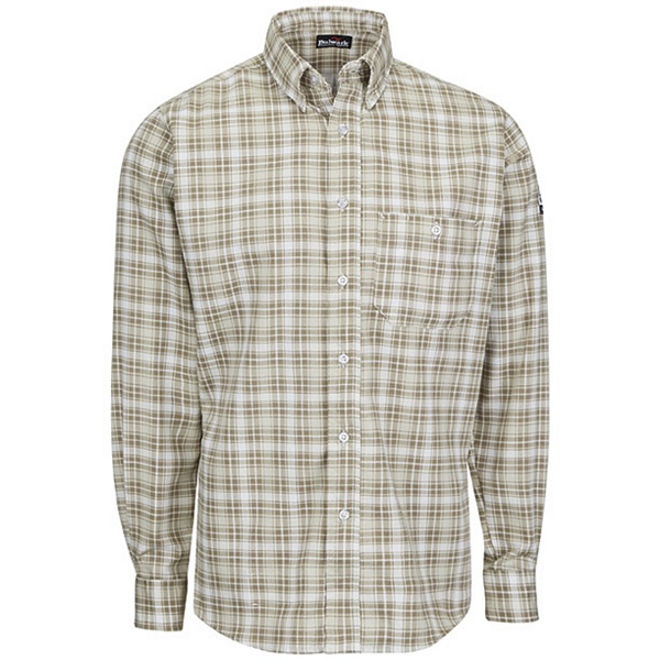 Bulwark Mens Long Sleeve Plaid Dress Shirt - SLP2KH