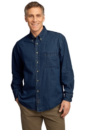 Port & Company - Long Sleeve Value Denim Shirt. SP10