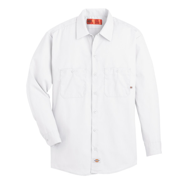 M DOW POPLIN LS SHIRT WH L535WH