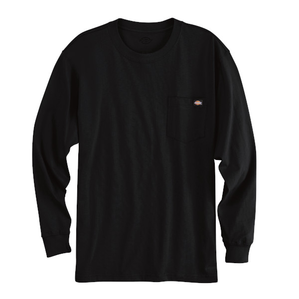 M DICKIES HEAVYWEIGHT LS TEE BK WL50BK