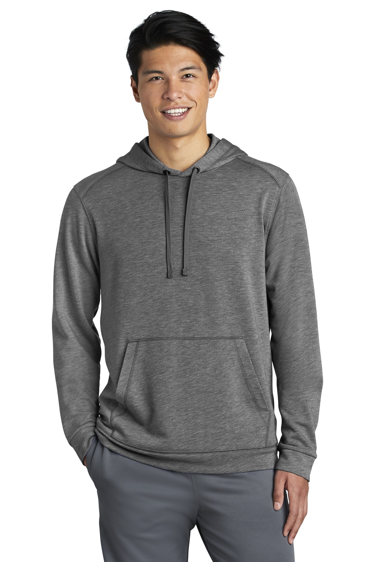 Sport-Tek  PosiCharge  Tri-Blend Wicking Fleece Hooded Pullover. ST296