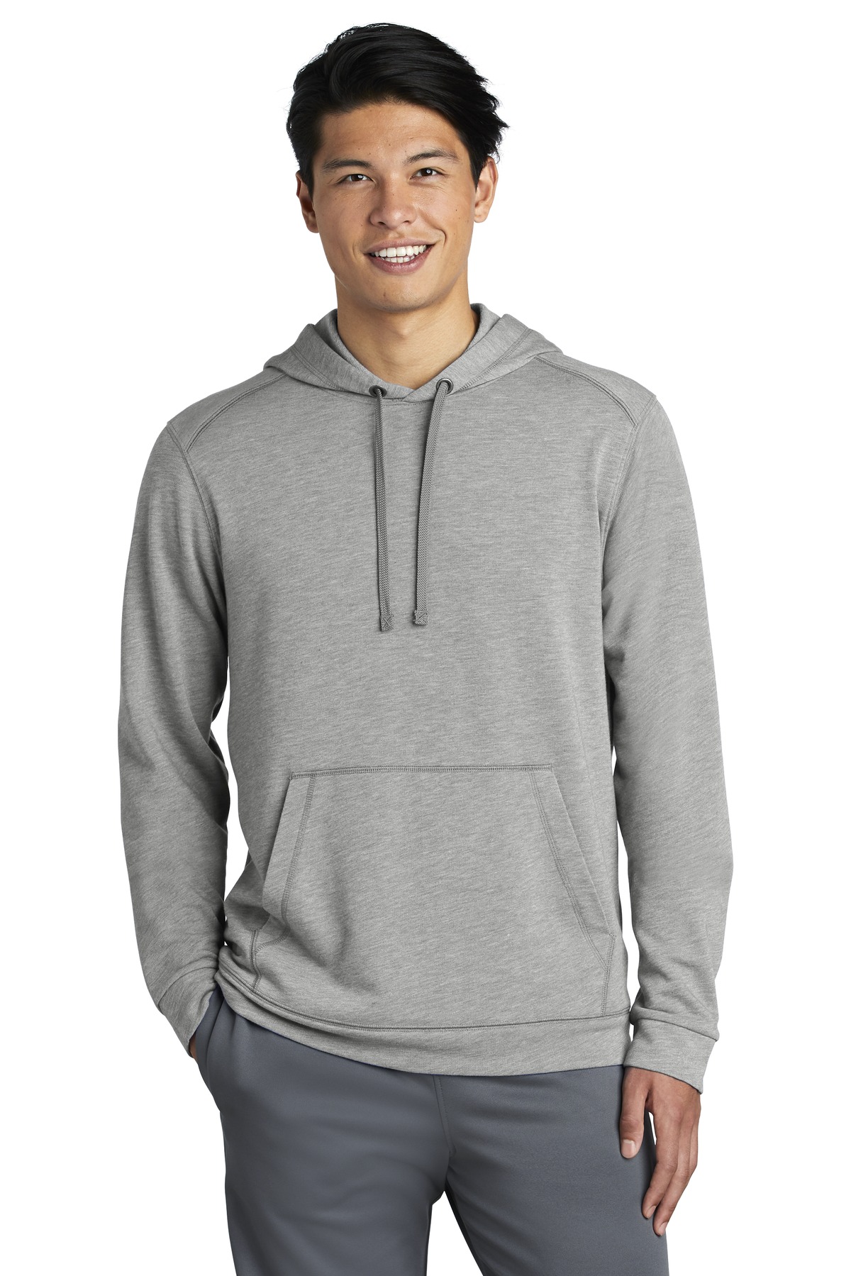 Sport-Tek  PosiCharge  Tri-Blend Wicking Fleece Hooded Pullover. ST296
