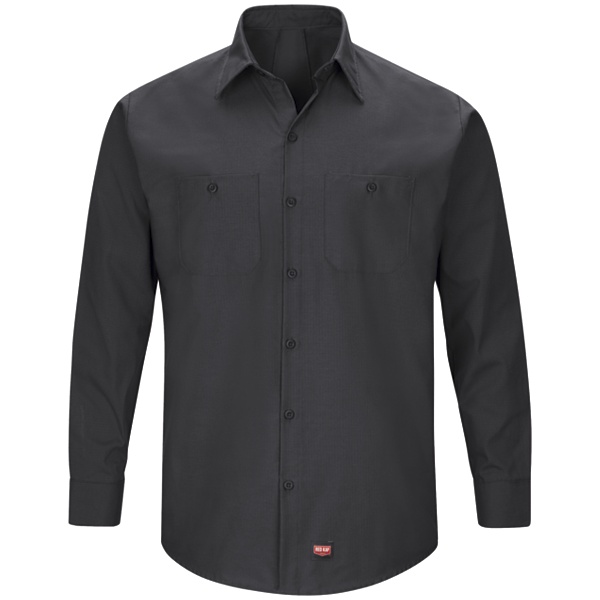 Red Kap Men's Long Sleeve MIMIX Work Shirt - SX10BK