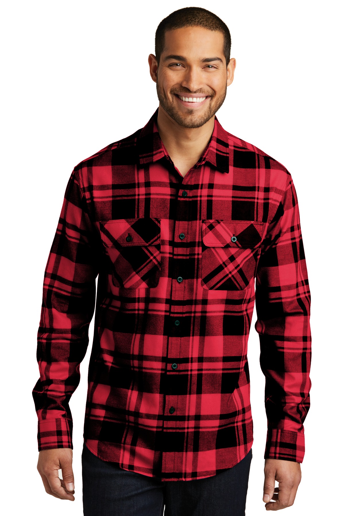 Port Authority  Plaid Flannel Shirt. W668