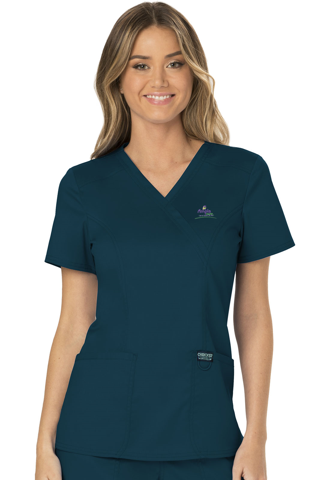 Cherokee Workwear Revolution - Caribbean Mock Wrap Top WW610