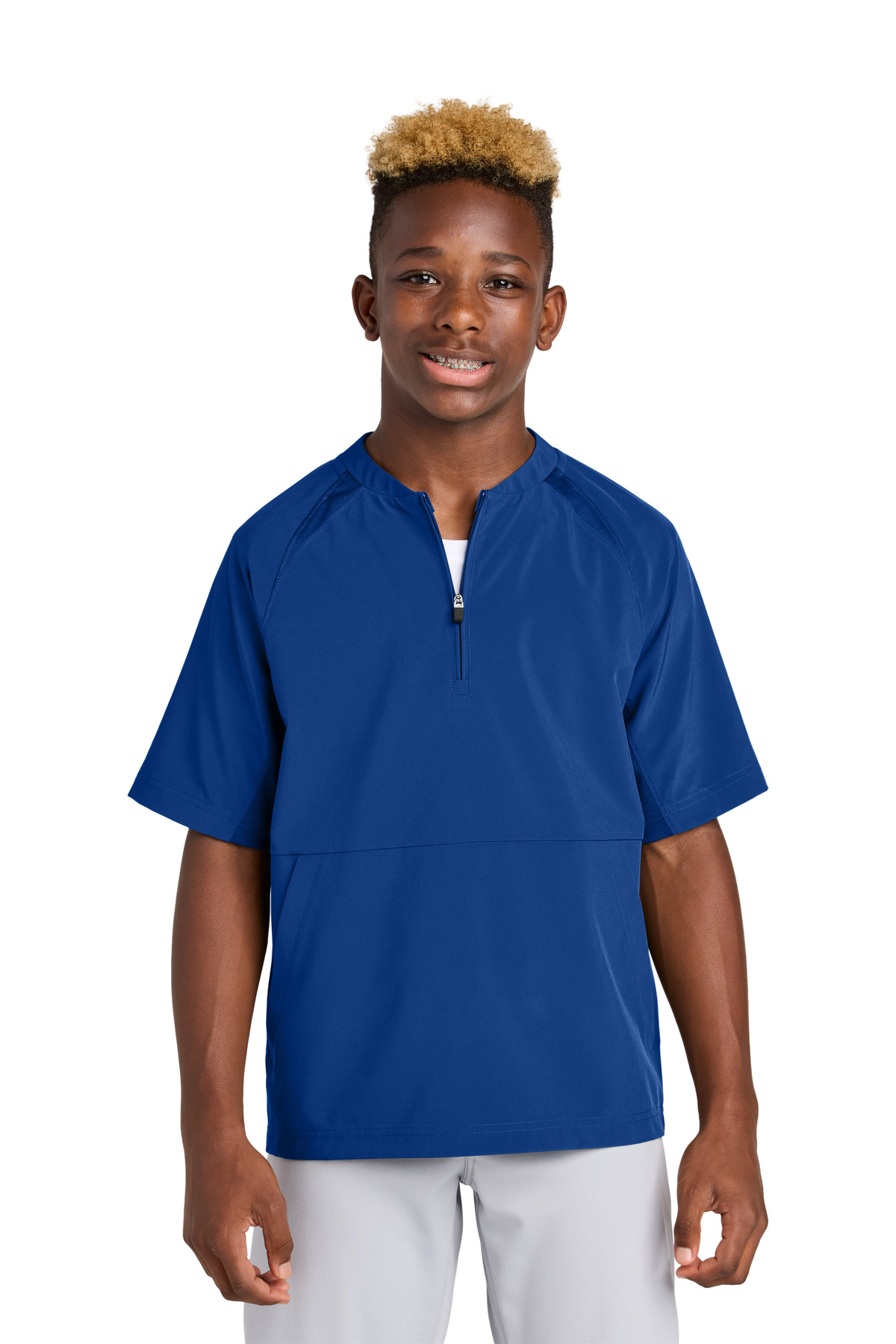 Sport-Tek Youth Repeat Half-Zip Short Sleeve Jacket YJST489
