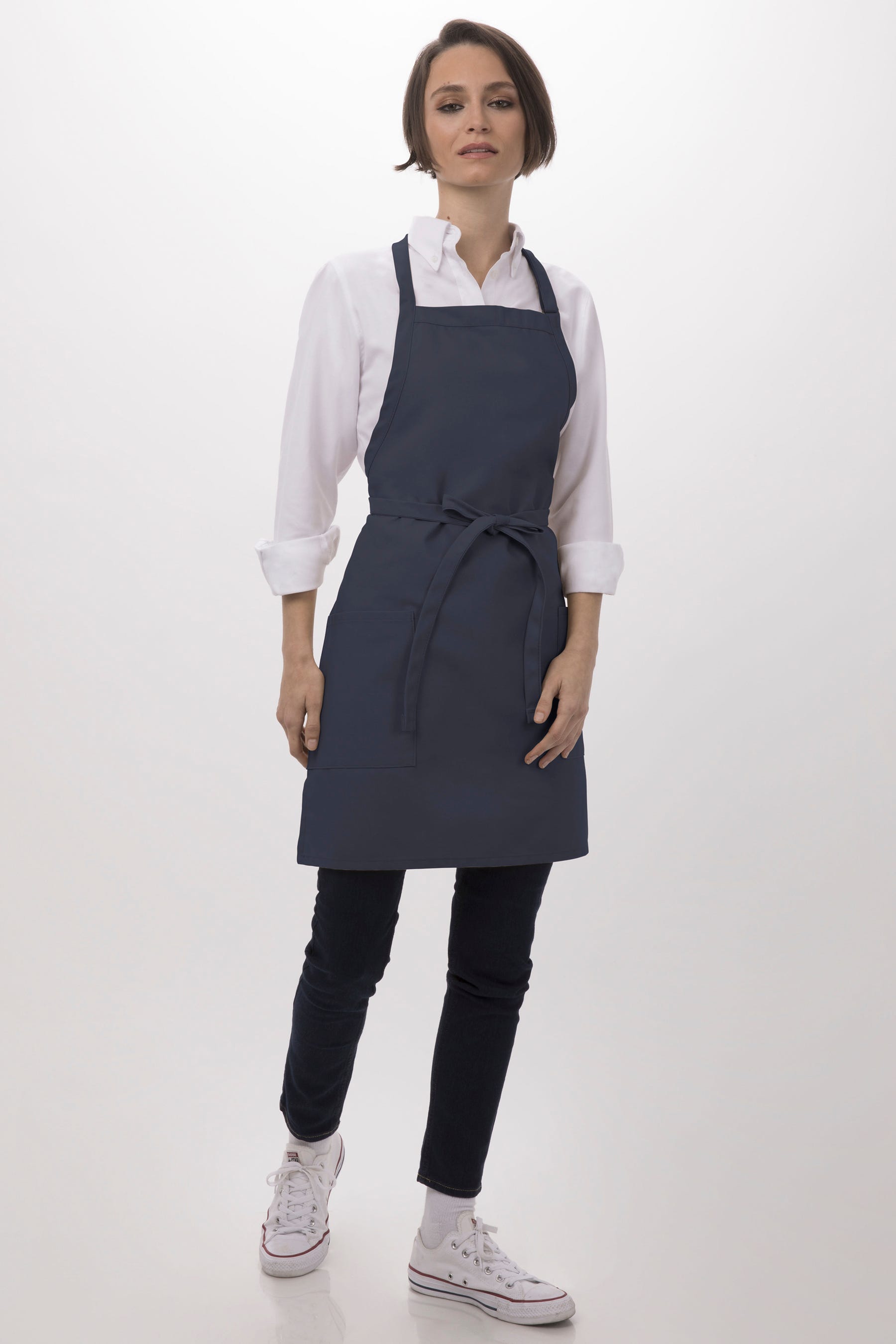 Two Patch Pocket Bib Apron